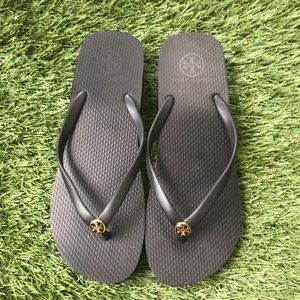 New Black Platform Flip Flops